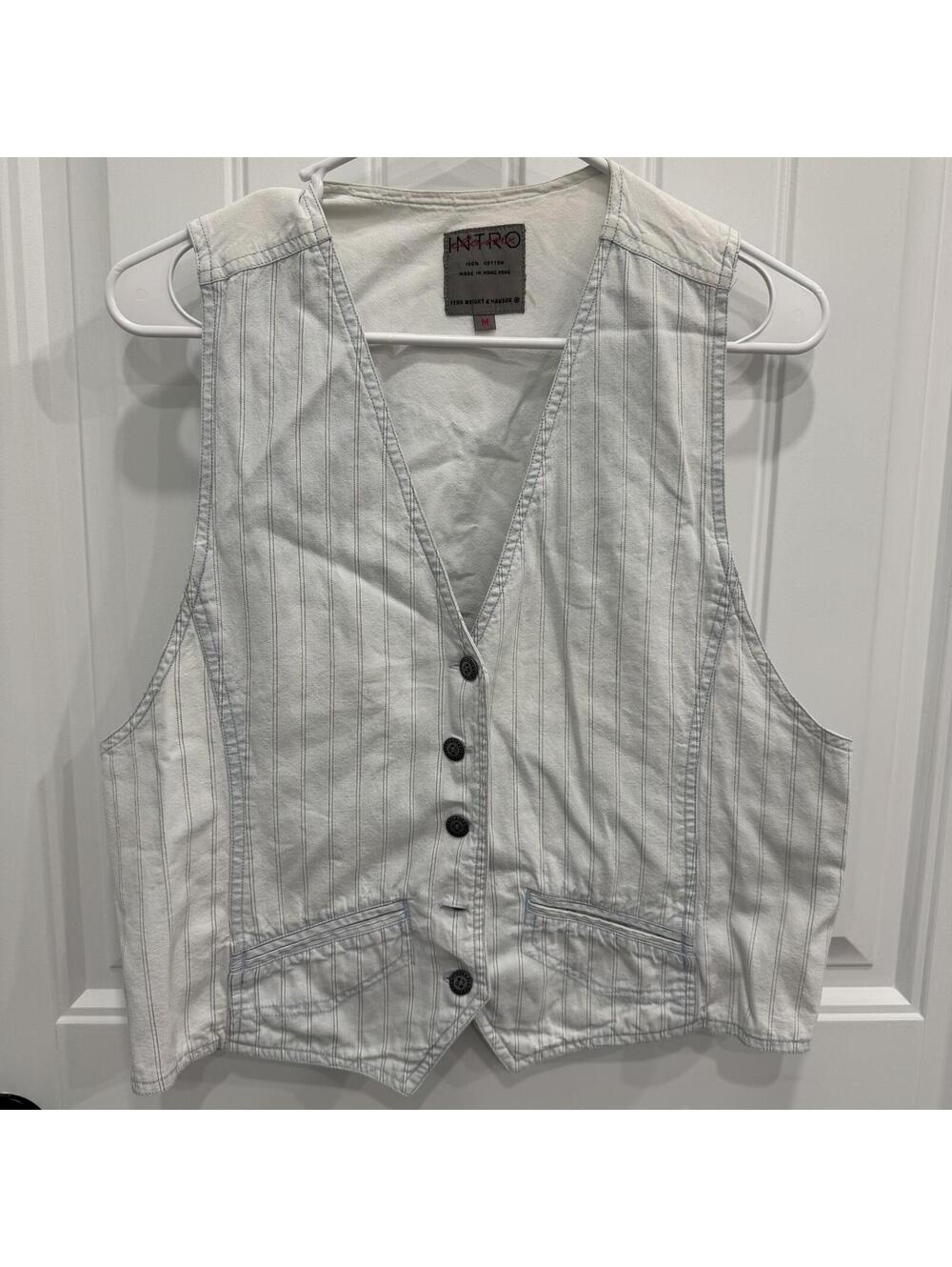 Vintage Intro Pinstripe Vest Medium